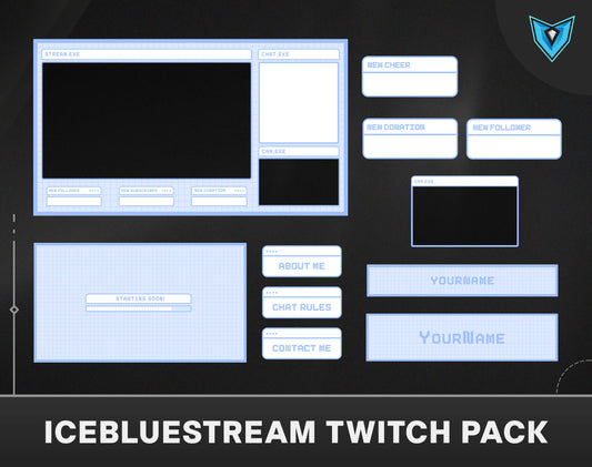 Blue Animated Twitch Overlay Cozy Package, Twitch Overlay Package, Twitch Overlay Cozy, Twitch Starting Soon, Twitch Overlay Lofi