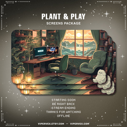 Cozy Room Animated Stream Scenes Pack