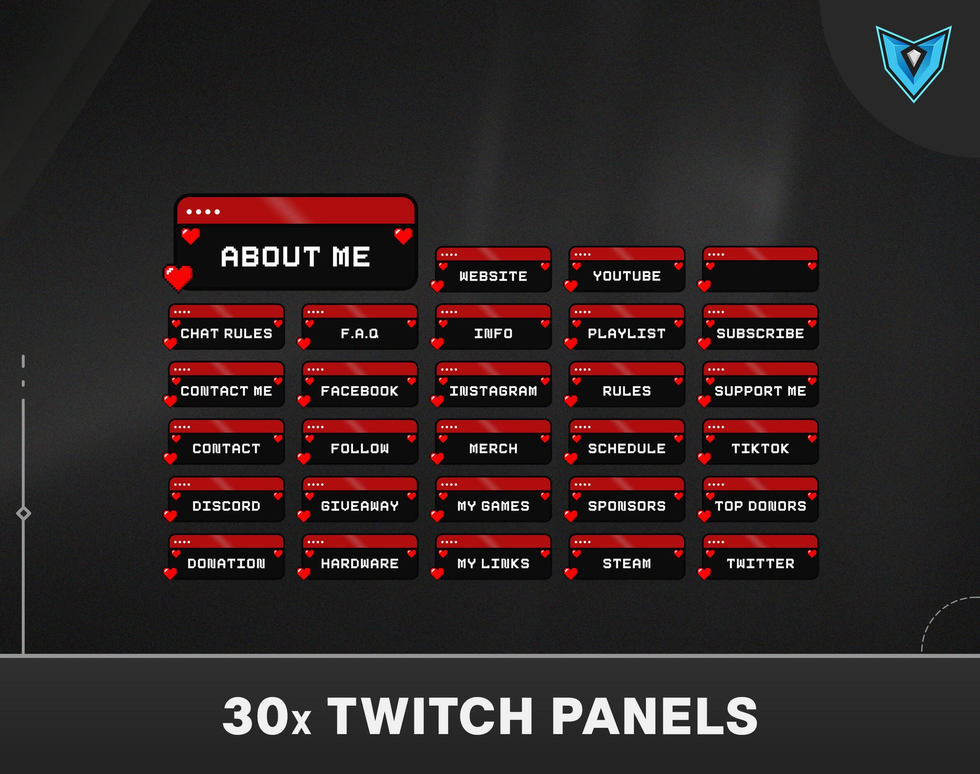 twitch overlay cottagecore, twitch overlay dark, twitch overlay kawaii