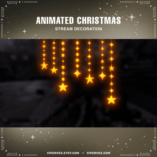 Animated Hanging Christmas Stars Stream Decoration