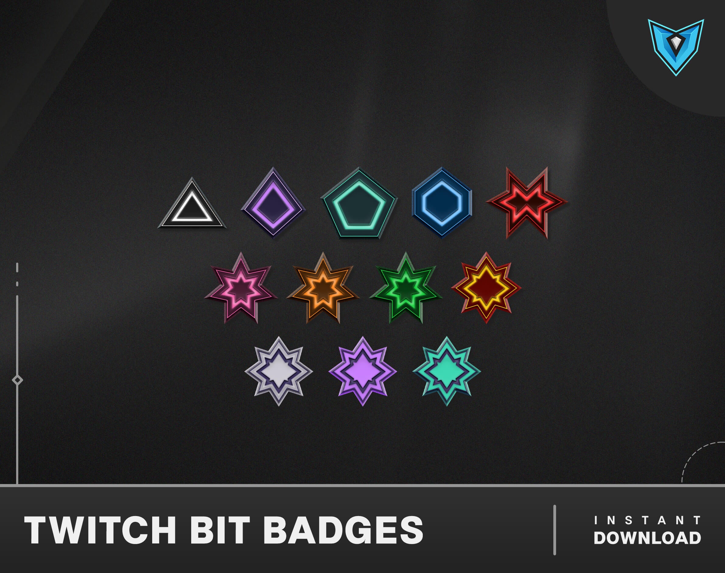 Natural Elements Stream Badges, Cheer Bit Badges, Ready To Use for Twitch,  Discord