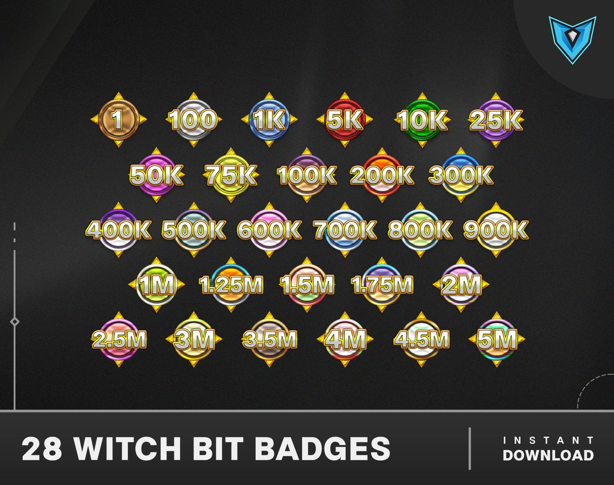 Twitch Sub Badges Lollipop Rainbow Badges Twitch Bits 
