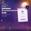 A cozy cafe shoutout card sliding onto a Twitch scene with a streamer recommendation