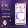 Daily check-in widget on a Twitch scene showing a viewer's streak and their stamp book