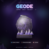 A crystal geode overlay on a Twitch scene fracturing as chat strikes it