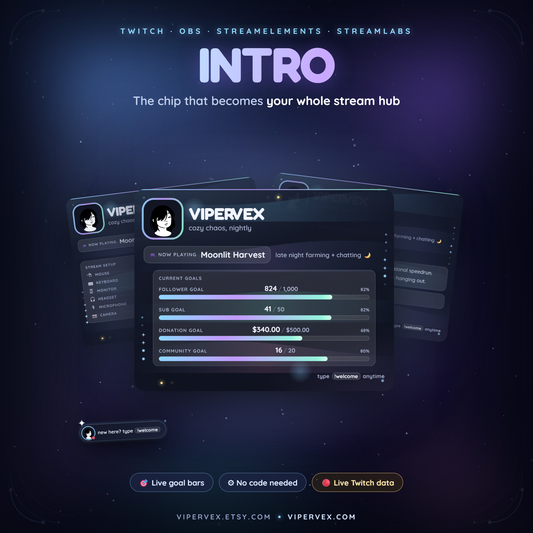 Twitch Profile Panel Widget interactive Twitch widget preview