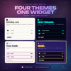 The four poll widget themes shown side by side with their colour slots