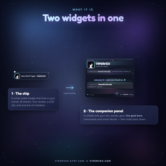 Twitch Profile Panel Widget interactive Twitch widget preview, view 2