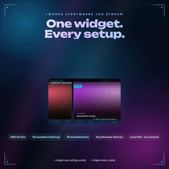 Platform support for OBS Studio, Streamlabs Desktop and StreamElements