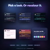 Twitch Widget, Animated Stream Overlay, Profile Panel, Goal Bars, OBS Streamlabs StreamElements, Streamer VTuber