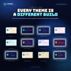 Twelve complete themes for the chat game widget in light and dark variants