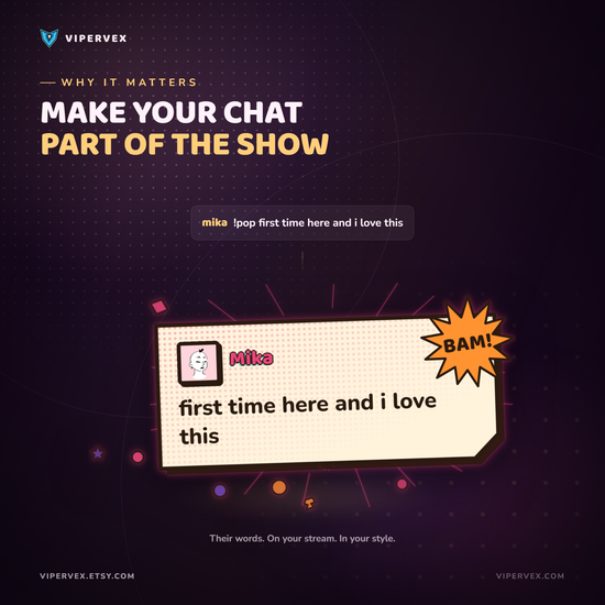 Viewers seeing their own messages on stream as comic panels, encouraging chat participation