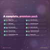 Everything included: twelve numbered folders of widget files, guides, audio and fonts