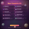Download contents: twelve numbered folders with widget files, guides and assets