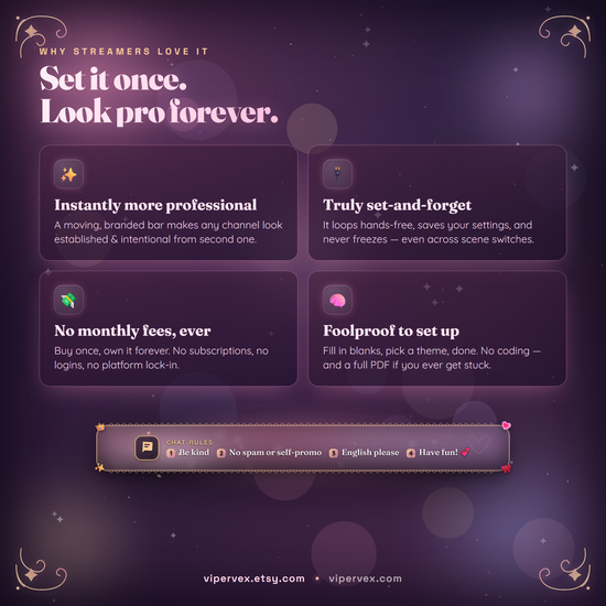 Why streamers run a social bar: socials and rules stay visible without asking