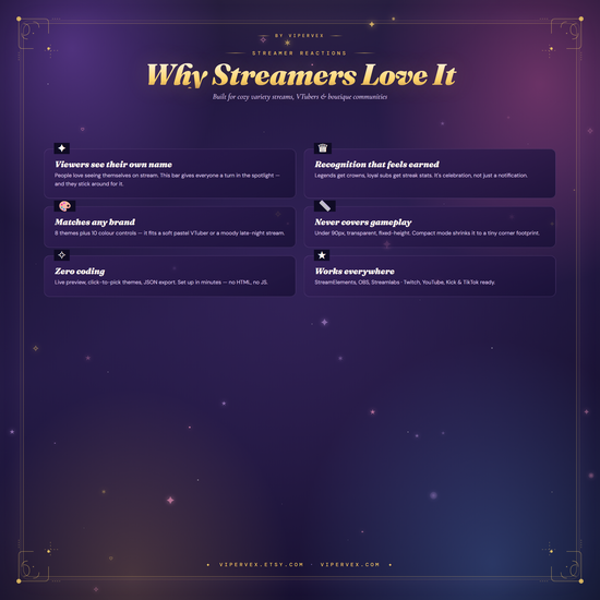 Why streamers use a community bar: every follower and sub gets a moment on screen