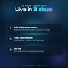 Three step setup: add the browser source, interact, open the gear and set your channel