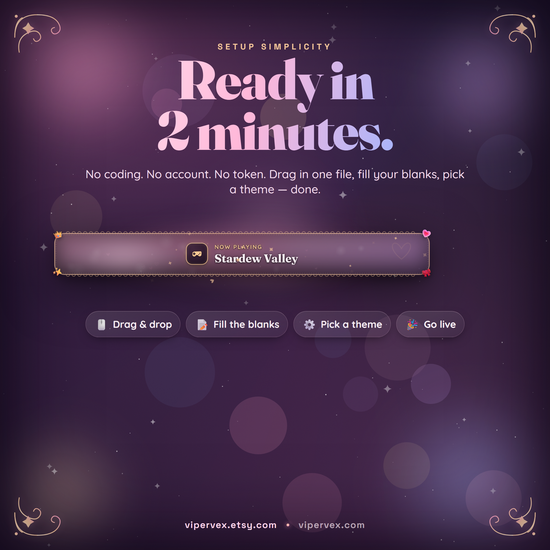 Thirty second setup steps for the Twitch social info bar
