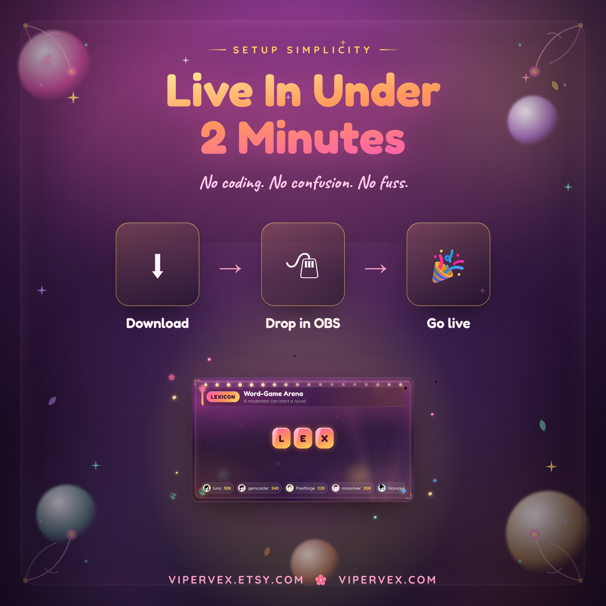 Simple setup: add the source, interact, open the gear and enter your channel