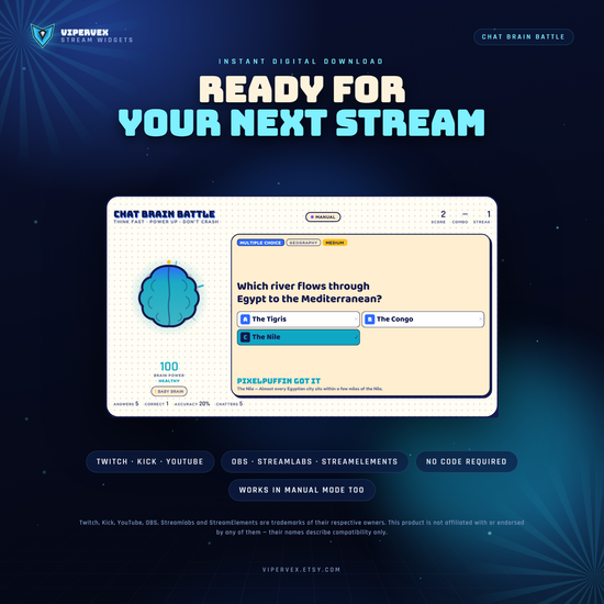ViperVex branding card for the co-op chat game stream widget