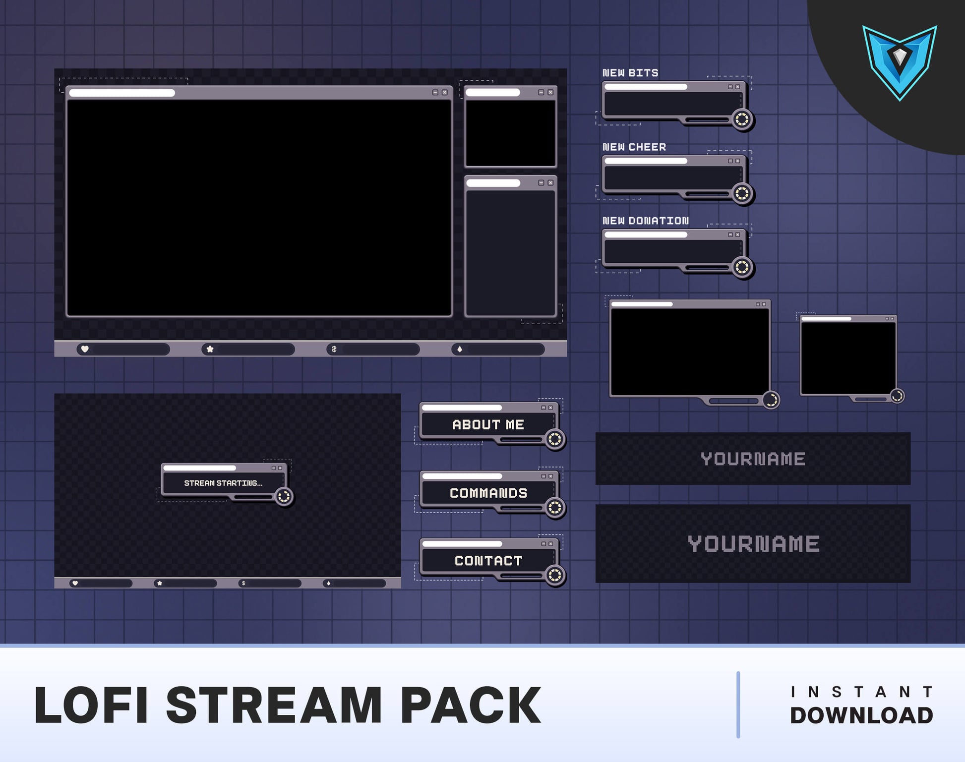 obs stream overlay free, stream layout template, starting soon screen twitch free