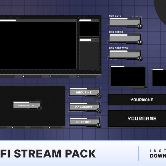 streamlabs overlays, twitch stream overlay, twitch starting soon screen