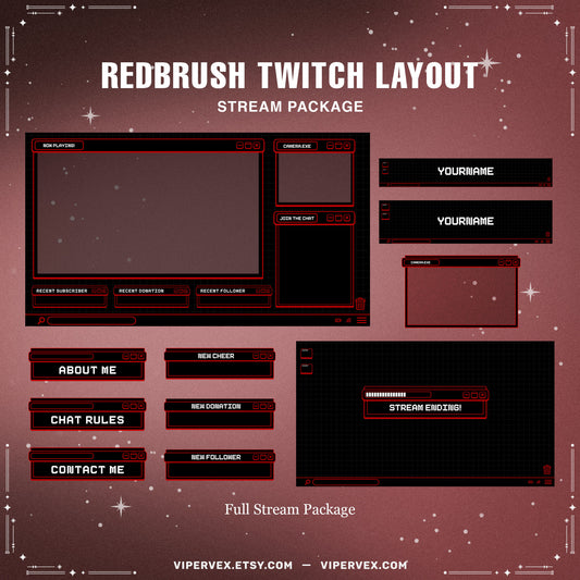 RedBrush Twitch Layout Package