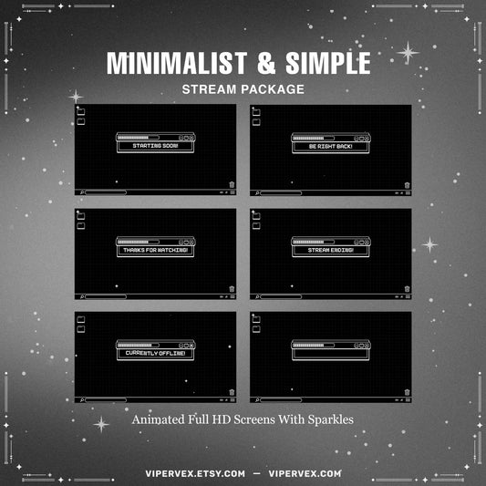 Minimalist & Simple Black Stream Package