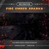 Fire Ember Sparks Stream Decoration, Vtuber Streamer Scenes Decoration, Animated Stream Decor, Animated Stream Decorations Orange