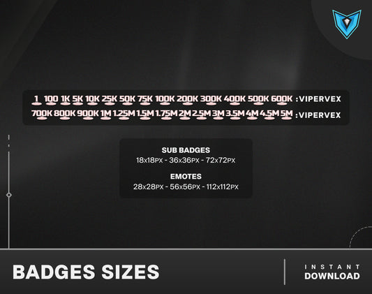 28x Holographic Bit Badges | Complete Twitch Bit Badges | Twitch Tier Badges | Sub Bit Badges