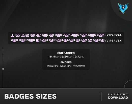 Holographic Twitch Bit Badges, 28x Twitch Bit Badges / Bit Tier Badges / Number bit badges / Twitch Sub Badges