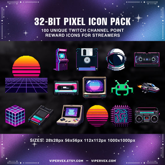 Twitch Channel Points Pixel Art Icons