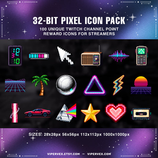 Twitch Channel Points Pixel Art Icons