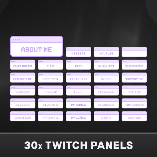 stream package, twitch overlay, schedule template, Stream Schedule