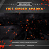 Fire Ember Sparks Stream Decoration, Vtuber Streamer Scenes Decoration, Animated Stream Decor, Animated Stream Decorations Orange