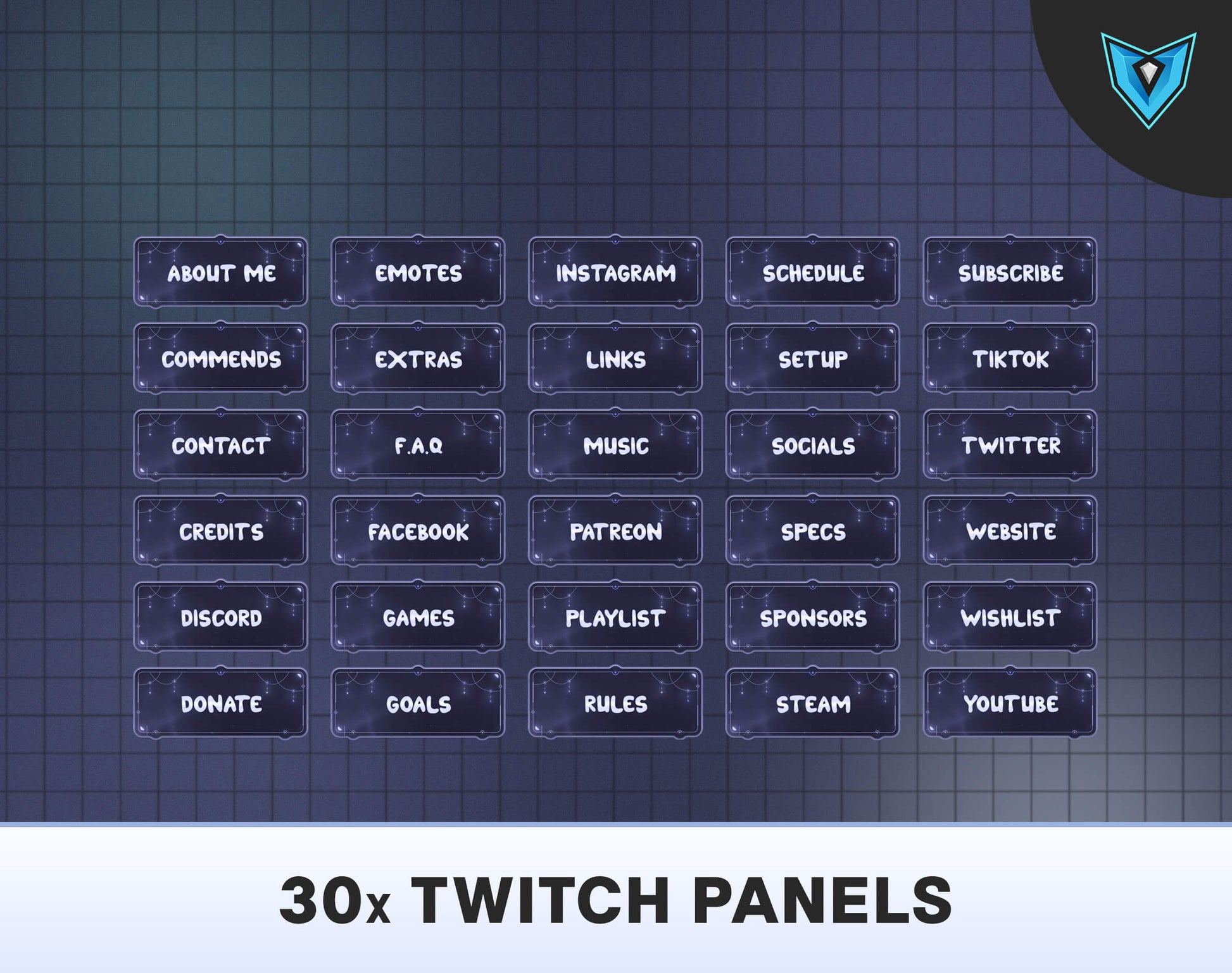 twitch overlay kawaii, twitch overlay purple,