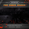 Fire Ember Sparks Stream Decoration, Vtuber Streamer Scenes Decoration, Animated Stream Decor, Animated Stream Decorations Orange