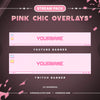 Pink Twitch Overlay Package Animated, Cute Pink Twitch Overlay, Twitch Overlay Kawaii, Minimalist Twitch Overlay, Streaming Graphics