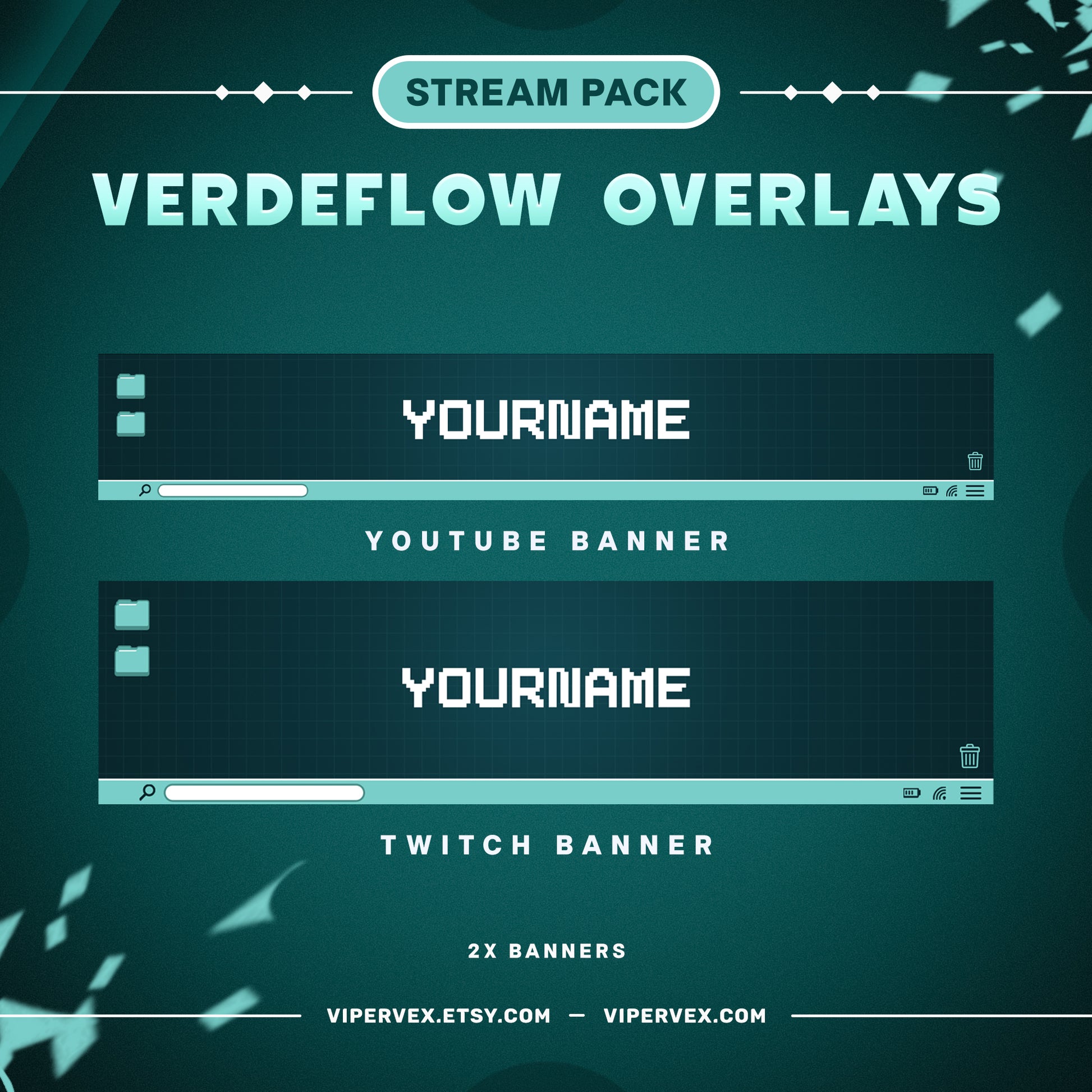 Animated Green Twitch Overlay, Stream Starting Soon, Obs Overlay, Over