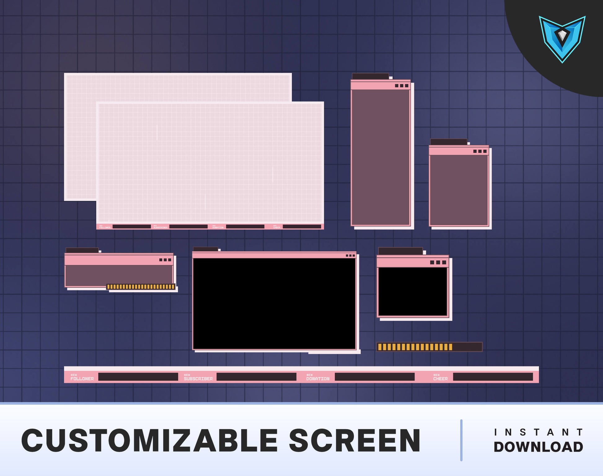 stream overlay template, stream layout, facecam overlay