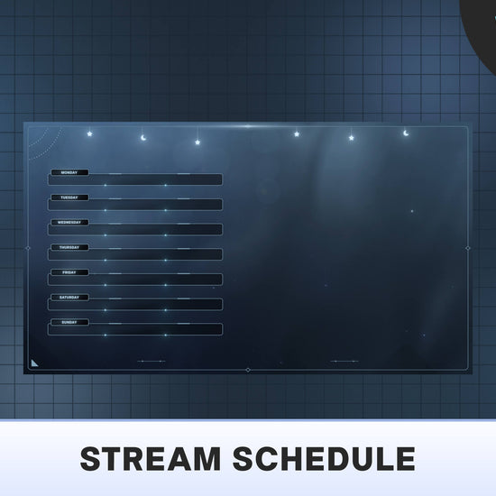 stream package, twitch overlay, schedule template