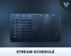 stream package, twitch overlay, schedule template