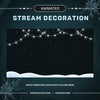 Christmas Lights Stream Decoration With Falling Snow