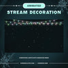 Christmas Lights Stream Decoration With Falling Snow, Winter Twitch Overlay, Cozy Vtuber Screens, Snow Stream Decoration