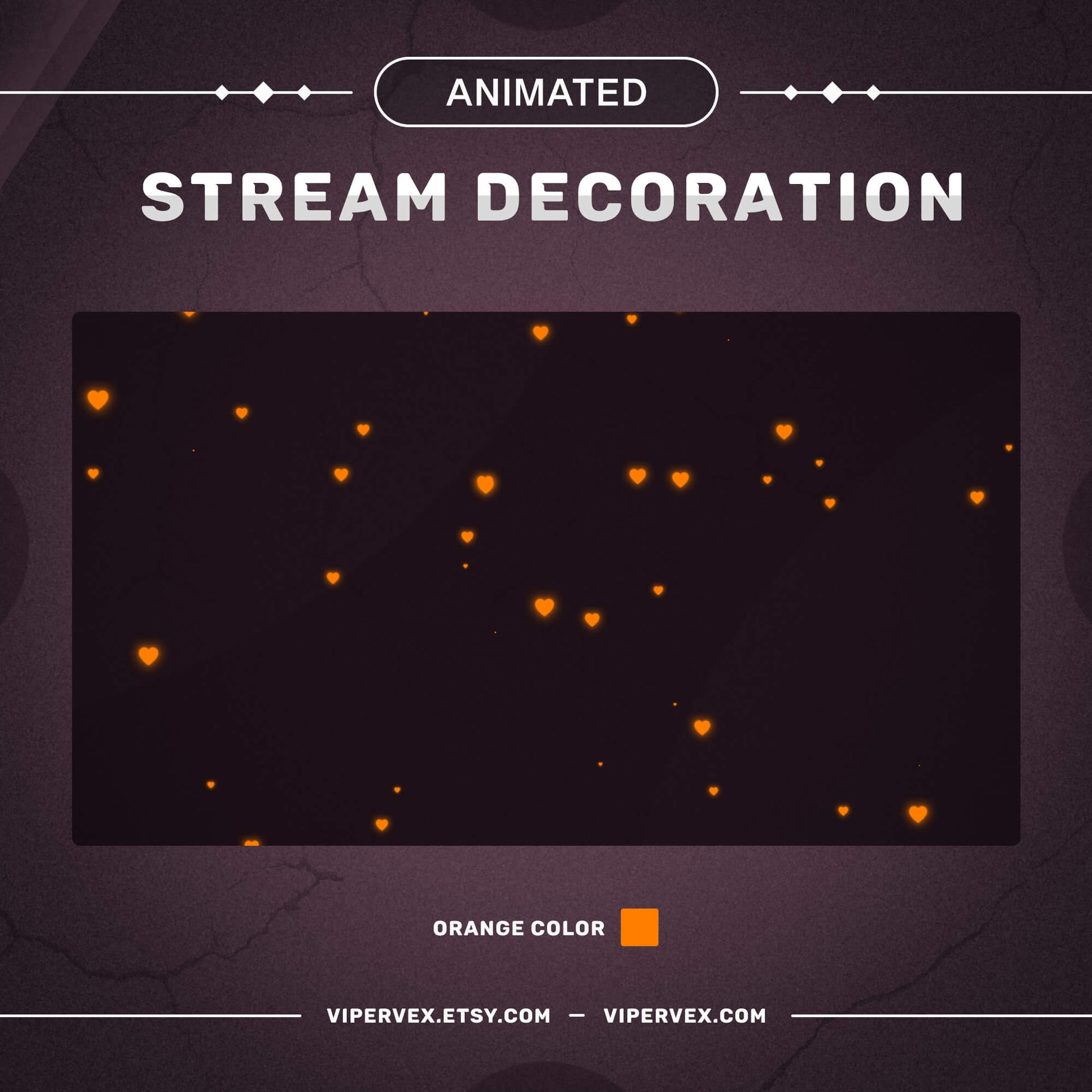 Animated Hearts Stream Decoration | Valentine's Day Hearts For Streamers and Vtubers | Twitch Stream Decoration | Twitch Overlay