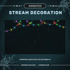 Christmas Lights Stream Decoration With Falling Snow