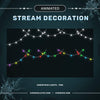 Christmas Lights Stream Decoration With Falling Snow