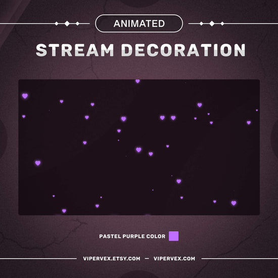 Animated Hearts Stream Decoration | Valentine's Day Hearts For Streamers and Vtubers | Twitch Stream Decoration | Twitch Overlay