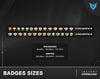 Twitch Bit Badges Cute Numbered, Bit Badges, Sub Badges, 18 Bit Badges, Twitch Overlays