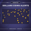 Dollars Coins Donation Animated Stream Alerts | 4x Multiple Colors Animated Alerts | Twitch Stream Alerts Streamlabs | Twitch Alerts